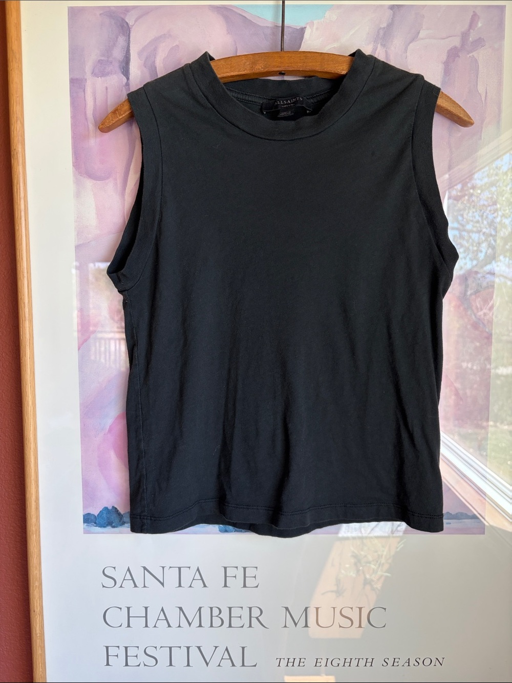 All Saints charcoal gray stretch tank top, Size M